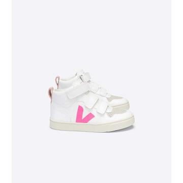 Veja V-10 MID CWL Sko Barn White/Pink | NO 798XYU